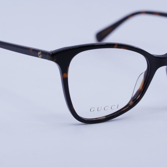 Gucci GG1360O 002 Eyeglasses Dark Havana 53mm Cat Eye Frame - Picture 5 of 12